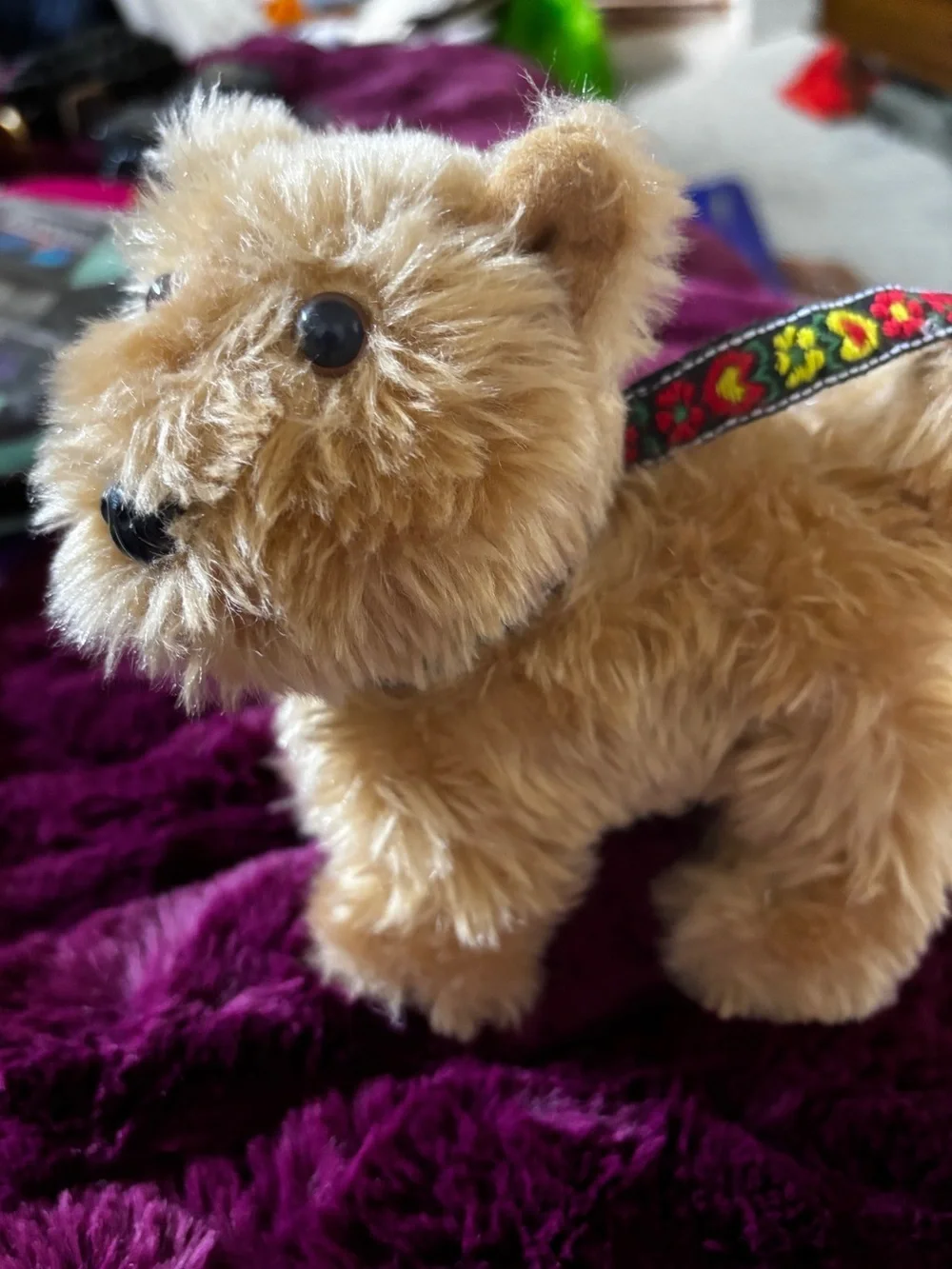 American Girl Julie’s Tan terrier Toy Decorative Collar excellent condition